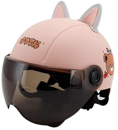 Fruusv Casque de scooter, casque de sécurité de moto, chapeau de sécurité réglable, demi-chapeau de sécurité de moto, casque de scooter réglable, équipement de protection de la tête de moto,