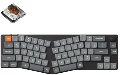 Keychron K11 Max Low-Profile Kabellose Mechanische Tastatur RGB, Bluetooth/2.4 GHz/Kabel, QMK/VIA Programmierbar, Gateron Hot-Swappable Brown - Kompatibel mit Mac Windows Linux