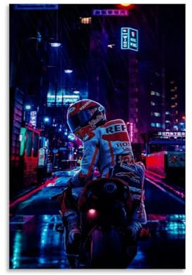 LASOQUAN Marc Marquez Tokyo Poster, dekorativer Leinwand-Kunstdruck, moderne Familienschlafzimmer-Dekoration, 30 x 45 cm