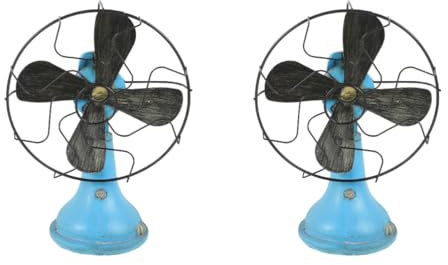 Ciieeo 2 Piezas Adornos De Abanico Retro Decoración Retro Del Ventilador Accesorios Para Fotos Escultura De Abanico Vintage Ventilador Retro De Escritorio Ventiladores Domésticos Resina