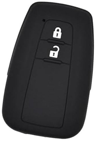 MUEOSI 2 Button Car Key Fob, for Toyota, C-HR Prius 2016-2018 Keyless Silicone Remote Shell Cover Case Protector Skin Holder car key shell