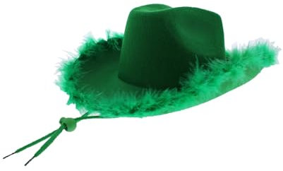 Zac's Alter Ego Chapeau de cowboy ou cowgirl unisexe en fourrure duveteuse - Blanc, noir ou rose
