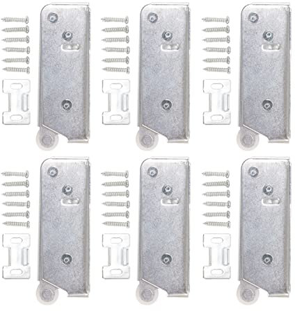 Lot de 6 serrures et accessoires pour portes et fenêtres - Mini crochet - Interrupteur poussoir - Ressort autobloquant