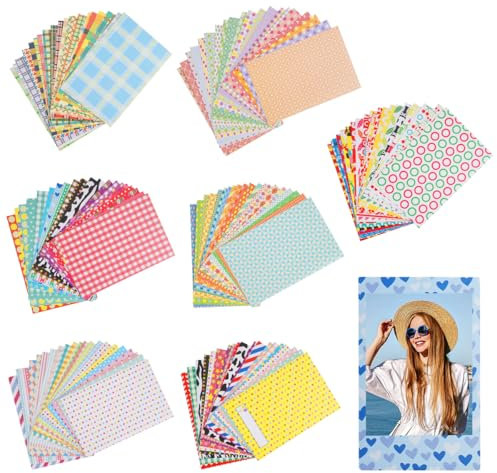 140 Stück Film Fotorahmen Aufkleber, 9x6 cm Film Bunte Sticker, Mini Bilderrahmen Aufkleber, Filmrahmen Dekorative Sticker Kompatibel mit Fujifilm Instax Mini 9/8/7S/70/26/50S/90 Kamerafilm