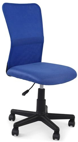 IDIMEX Bürodrehstuhl TODI höhenverstellbar & schwenkbar - blau ergonomischer Schreibtischstuhl mit atmungsaktivem Netzrücken und Wippmechanik mit stabilem Kreuzfuß [Belastbarkeit 100 kg]