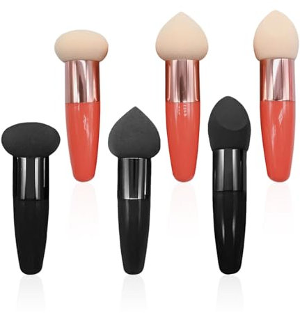 6 Stücke Make -Up Schwamm Puff, Schwamm Puff Mit Griff, Kreativer Weich