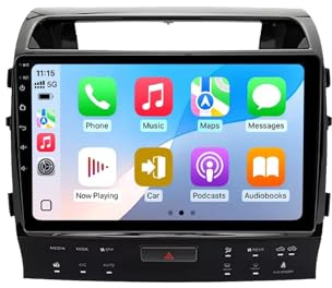 Android 13 2 DIN Pantalla Táctil Radio 9 Coche Pantalla para Toyota Land Cruiser 11 200 2007-2015 con Enlace Espejo/Navegación GPS/Radio FM/BT/Mandos Volante/Reproductor Multimedia(2+32G)