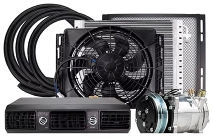 Klimaanlage Lüftungsgitter Universal Auto AC Klimaanlage Einheit Air Vent Kit Für Lkw Van Traktor Für Jeep Street/Hot Rod Vintage Auto Klimaanlage(1B-24V)