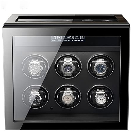 Automatische Uhrenbeweger-Box Mit LCD-Display Und Fernbedienung LED-Licht Uhrenaufbewahrungsbox 5 Rotationsmodi Entriegelungsknopf Zur Aufbewahrung Und Präsentation Von Uhren Ultra-leises Design