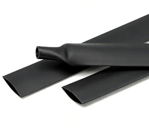 LEPEVNEY 8mm Heat Shrink Tubing 2:1 Ratio Heat Shrink Sleeving for Electrical Insulation Wire Repair Cable Protection, Black, 8mm * 3M