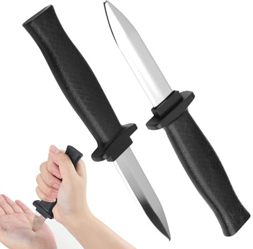 2 Pcs Cuchillo Falsos Retráctil de Plástico, Cuchillo Daga que Desaparece | Cuchillos Retráctiles, Cuchillos de Truco Retráctiles para Bromas, Ideales para Trucos de Magia de Fiesta de los Inocentes