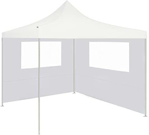 Pavillon Seitenwand 4x2m mit Sichtfenster, Ersatzteil für Gartenpavillon, Partyzelt Wand aus strapazierfähigem Polyester, Weiß