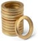 FD-Workstuff Assortimento di 30 Anelli Fitschenring Ø 10/11/12 mm in Acciaio Ottonato per Sollevare Porte e Proteggere Pavimenti - Ideali per Porte Interne con Due Cerniere.