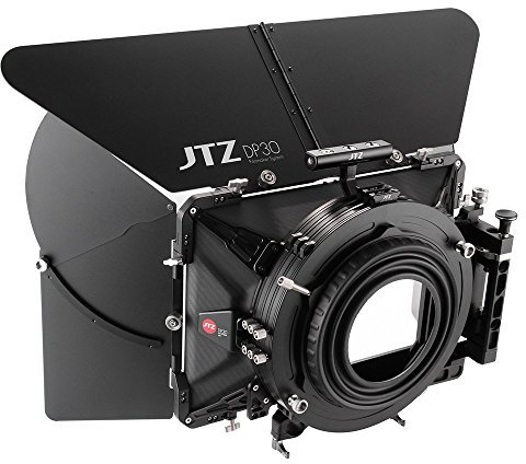 JTZ 4 * 5.65 Cine Karbonfaser Mattebox Professional Matte Box mit 15 mm/19 mm Rod-Adapter für DSLR Video DV Camcorder Nikon D750 D850 D810 Canon 5D Mark II III IV 6D mk2 Sony A9 Blackmagic Kamera