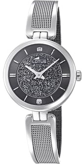 LOTUS Montre Femme Analogique en Acier Inoxydable 316l Argenté | Mouvement à Quartz, Montres Femme, Verre Minéral Haute Résistance, Étanche 5 ATM 18602/2