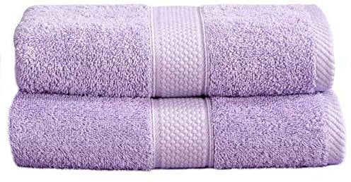 Sue Rossi Ltd 100% Turkish Cotton Guest Towels Hand Kitchen Towel Face Cloth 40 x 60 cm Pack Of 2 Twin Set (Lilac)