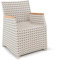Garland Poly Rattan Gartensessel Verona Teak Holz Gartenstuhl Armlehne Alu Wetterfest Garten Sessel Gartenmöbel - Retro