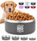 Tuff Pupper 2700 ml/100 oz robuster, isolierter Napf für große Hunde | Doppelwandiger Futternapf aus Edelstahl | rutschfeste Gummibasis | Langlebige pulverbeschichtete Farben (Grau)