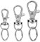 YHYZ Keychain Key Chain Rings Clips Swivel Bulk (3 Sizes), Swivel Lanyard Snap Hooks (Lobster Claw Clasp) with Rings, for Keychain Crafts Resin Projects, Lanyard, Bag, Purse,Tag (Sliver, S+M+L)