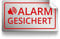 6x Alarm gesichert Aufkleber 5x3cm silber/rot f. außen, wetterfest, Alarm Warnhinweis gegen Einbruch für Auto, Wohnmobil, Haustür, Fenster, Fahrrad uvm.