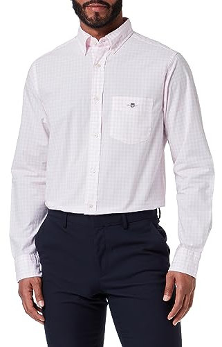 GANT Herren Reg Poplin Gingham Shirt VICHYKARO HEMD, Light Pink, L EU