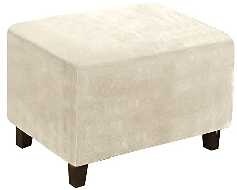 Meigeh Hocker bezug rechteckig hockerbezüge bezug für hocker quadratisch ottomane hocker bezug Ottomane Schonbezug Beige