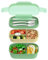Lychico Lunch Box, 1900ml Bento Box with Spoon Fork & Dressing Containers, Stackable 3 Layer 6 Compartments Leak Proof Lunch Box, Meal Prep Container Box, Microwave Dishwasher Safe, Green
