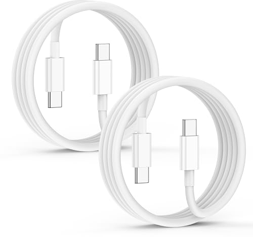 USB C auf USB C Kabel 2M 2Pack, 60W Ladekabel Schnellladekabel für iPhone 16 Pro Max/16 Pro/15 Pro Max/15 Pro/15 Plus, MacBook Pro Air, iPad Pro/Air, Samsung Galaxy S23/S22, Pixel