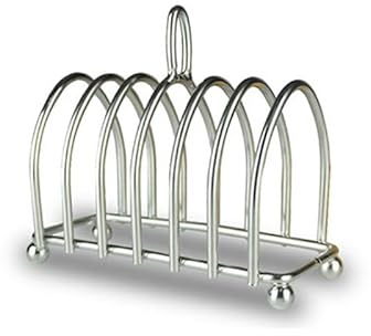 LEMLIT Toast Rack Restaurant Bread Holder 6 Slices Stainless Steel 6 Slices Sample Food Display Tool For Home Kitchen Restaurant