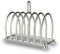 LEMLIT Toast Rack Restaurant Bread Holder 6 Slices Stainless Steel 6 Slices Sample Food Display Tool For Home Kitchen Restaurant