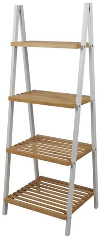 Urban Living Bambus & CO Regal Pyramide 4 Ebenen 40 x 30 x 109 cm