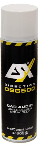 ESX DSG500-500 ml - extra starker Sprühkleber für folgende Materialien geeignet: Leder, Holz, Filz, Stoff, Karton, Teppich, Kunststoff, Metall und lackierte Flächen