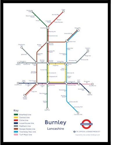 The Happy Puzzle Company - Burnley Underground Jigsaw Map 1000 Pieces - Jigsaw Puzzles for Adults 1000. This is an official Transport For London licenced product.