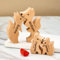 Personalisiertes Holzkunstpuzzle der Fuchsfamilie mit 1-8 Namen, Holz Bär Skulpturen Desktop Ornament Weihnachts Home Tischdekoration, Geschenk für Familie, Oma, Opa Mama, Papa