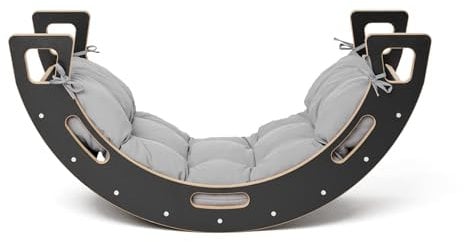 Garronda Set 2 in 1 Kletterbogen mit Kissen Montessori Spielzeug ab 1 Jahr GD-0059 (Schwarz Kletterbogen mit Kissen)