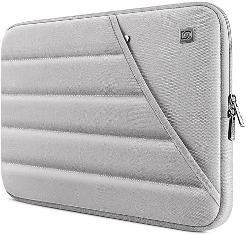 DOMISO 14 Zoll Wasserdichte Laptoptasche mit Rückengriff Tragetasche für 14 MacBook Pro/MacBook Air/Dell Latitude/Lenovo IdeaPad/Acer Aspire/13.5 Microsoft Surface Book,Asche