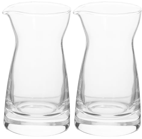 Gatuida 2Er Set Glas Milchkännchen 2.71Oz Kleine Milchkrüge Servierkrug Für Milch Sahne Saucen Küche Haushalt Elegant Leicht Zu Reinigen