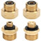Gasflaschen Adapter 4 Teiliges Gasflaschen Adapter Set Europa Gas Adapter Aus Messing für Anschluss von Druckreglern An AusläNdischen Gasflaschen