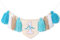 FloralGrace 1. Geburtstag Junge Geburtstag Hochstuhl Banner Geburtstagsdeko Hängende Wanddekoration Für Mädchen Jungen Party Deko Erster Kommunion Feiern (Blau)