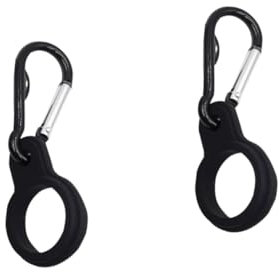 Gogogmee 2pcs Water Bottle Carrier Carabiner Clip Silicone Buckle Key Chain Ring for Outdoor Activities