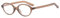 YAMEIZE Ovale Blaulicht Brille Damen Herren - Kleine Anti Blaulicht Brille Retro Blaufilter Brille Gaming Brille (Braun Klar)
