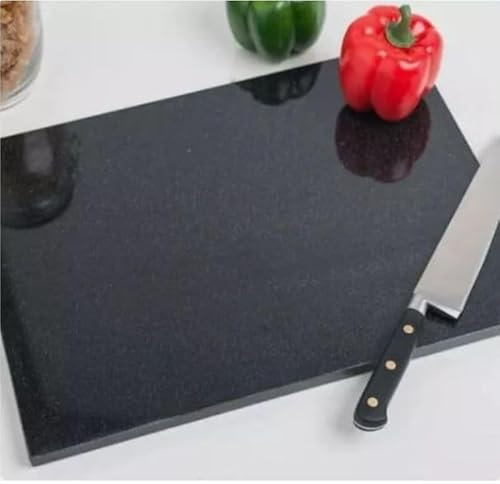 New Glossy Granite Black Rectangular Shape Chopping Board with Mottled Effect That is Durable and Heat Resistant Worktop Protector