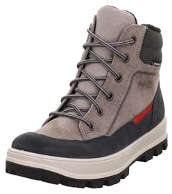 Superfit Mädchen und Jungen Winterstiefel TEDD, Kinder Stiefeletten, Weite: W V, Booties, halbstiefel, Kurzstiefel, GRAU/ROT (000), 31 EU