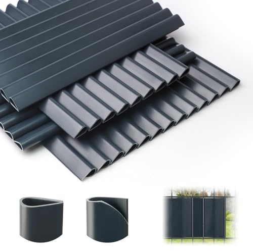 Befestigungsclips PVC Klemmschienen für Sichtschutzstreifen - 40 Stück Befestigungsclips Sichtschutz/Windschutz Sichtschutzstreifen für Doppelstabmatten Garten