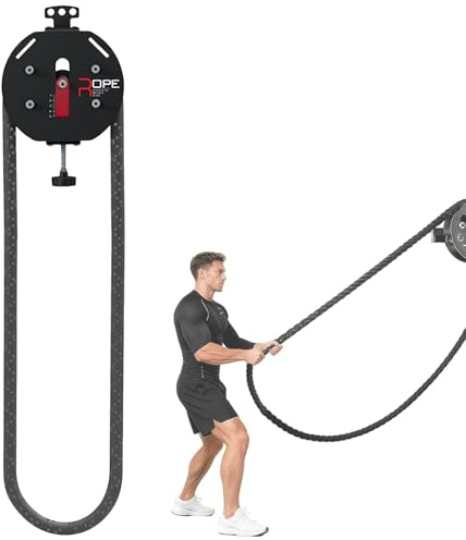 Entrenador de Poleas, Entrenador de Cuerda Infinita, Sistemas Cable-Polea Resistencia Ajustable para Resistencia Muscular, Ejercicios Aeróbicos Extremidades Superiores, Coordinación Corporal Red