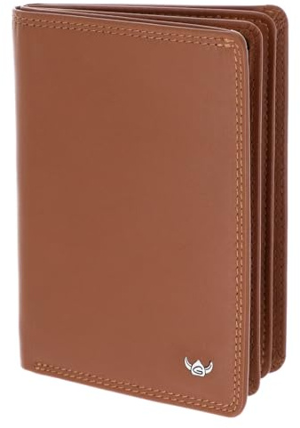 Golden Head Leder Polo RFID Protect Ausweisetui mit Scheinfach 4476 Cognac braun