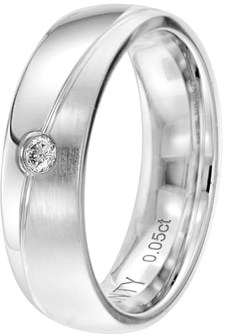 Viventy Damen-Silberring 925 mit Diamant Verlobungsring 698058/58 Ringgröße 58/18,5