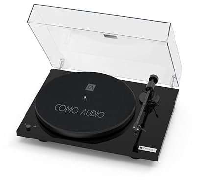 Como Audio Vinyl Entry-Level Plattenspieler - Ortofon OM5e - Schwarz | Riemenantrieb, integrierter Phono-Vorverst$rker, 33/45 U/min, MDF-Chassis, handgefertigt in Europa, inkl. Haube