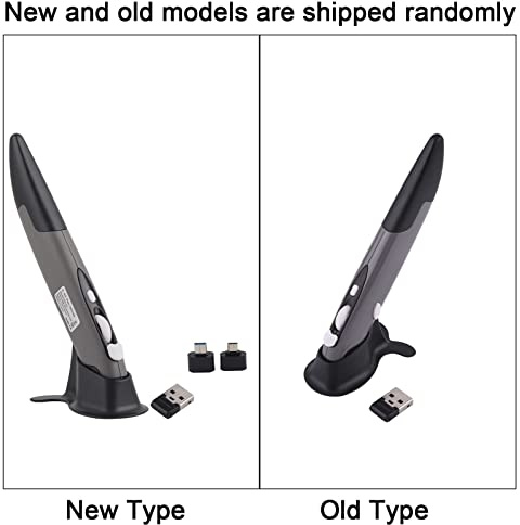 Jelquix Wireless Optical Pen Air Mouse with Adjustable 500 / 1000DPI for Computers Laptop, 2.4GHz User‑friendly Air Mouse for PPT Presentation, Low Voltage Alarm Reminder, for Office Meeting Room