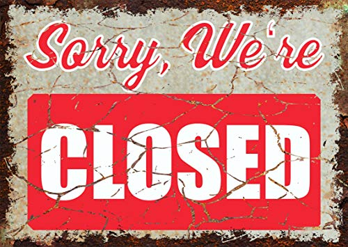 HB-Druck Sorry we Are Closed Deko Schild A4 (210x297mm)